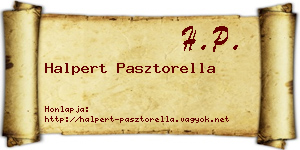 Halpert Pasztorella névjegykártya